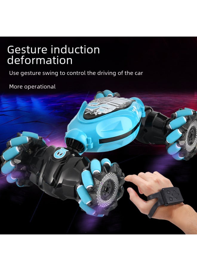 Gesture Sensing Remote Control Car Rc Remote Control Toy Deformation Twist Change Car Gesture Drift Stunt Remote Control Off-road Vehicle-Color:Red Transverse Wheel Twist Car ]  - Image 2