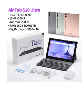 10.1 -Inch Smart Tablet S10 ULTRA Android 13 Tablet With 1TB Storage and 16GB RAM Quad Core Wi-Fi LTE Dual Sim with Touch Pen and Keyboard - GREEN - pzsku/ZBB1F949897E00BE12519Z/45/1745173413/168708ed-f3c9-4385-9f08-ddfa64ffe38b