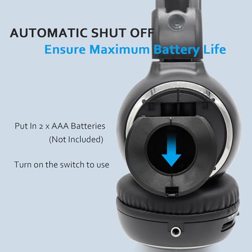 SAHARIE Infrared Headphones for Car DVD,2 Channel IR Wireless Car Headphones for Honda Odyssey Universal Rear Entertainment System(2 Pack) - Image 5