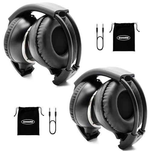 SAHARIE Infrared Headphones for Car DVD,2 Channel IR Wireless Car Headphones for Honda Odyssey Universal Rear Entertainment System(2 Pack) - Image 1