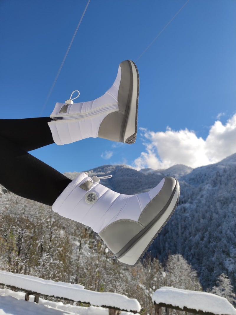 Çiğdem Kundura Çiğdem Snow Boots Unisex - Snow 11A - White Grey - 38 - Image 3