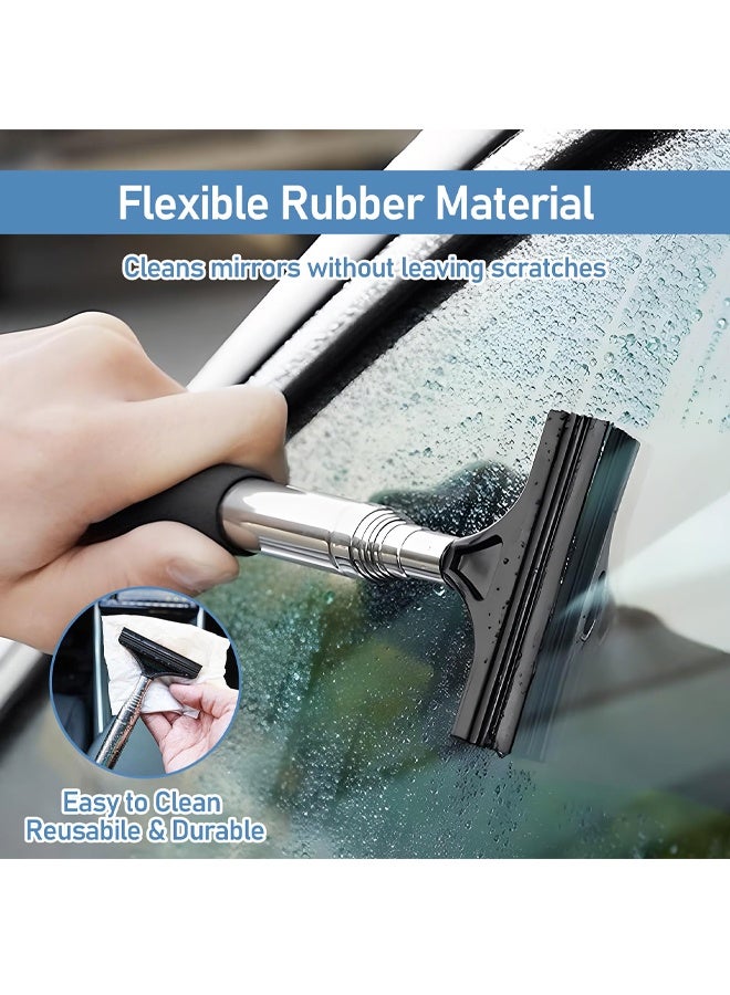 Pack of 2 Windscreen Squeegee, Car, Window Squeegee, Telescopic Mirror Wiper, Car Rear View Mirror Wiper, Shower Wiper, Bathroom Wiper - Image 5