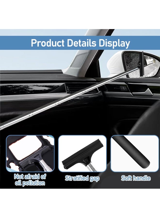 Pack of 2 Windscreen Squeegee, Car, Window Squeegee, Telescopic Mirror Wiper, Car Rear View Mirror Wiper, Shower Wiper, Bathroom Wiper - Image 4