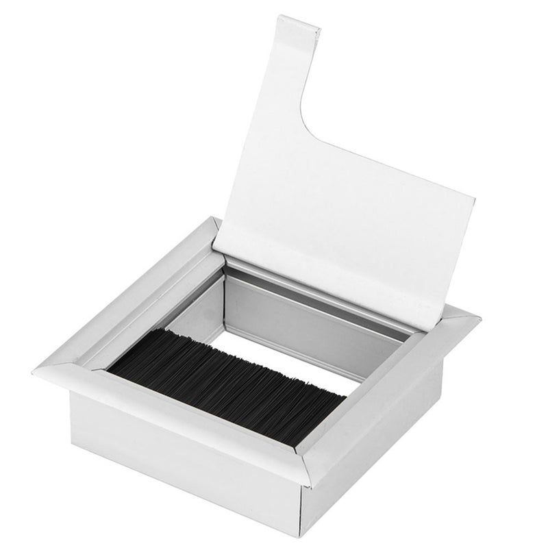 Square Aluminium Desk Computer Wire Cable Tidy Outlet Insert Hole Top Cover - Image 5