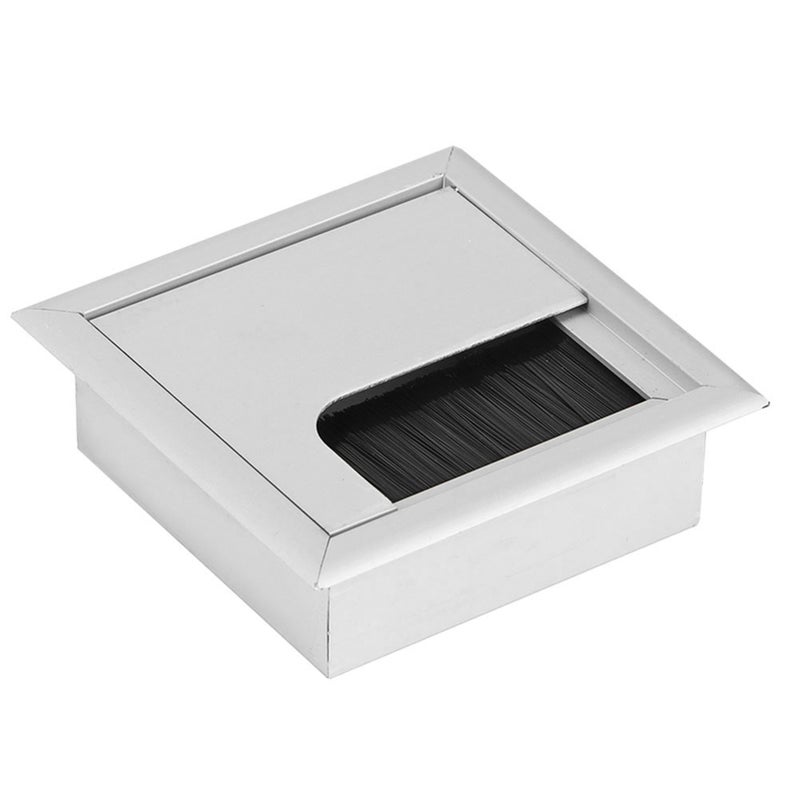 Square Aluminium Desk Computer Wire Cable Tidy Outlet Insert Hole Top Cover - Image 4