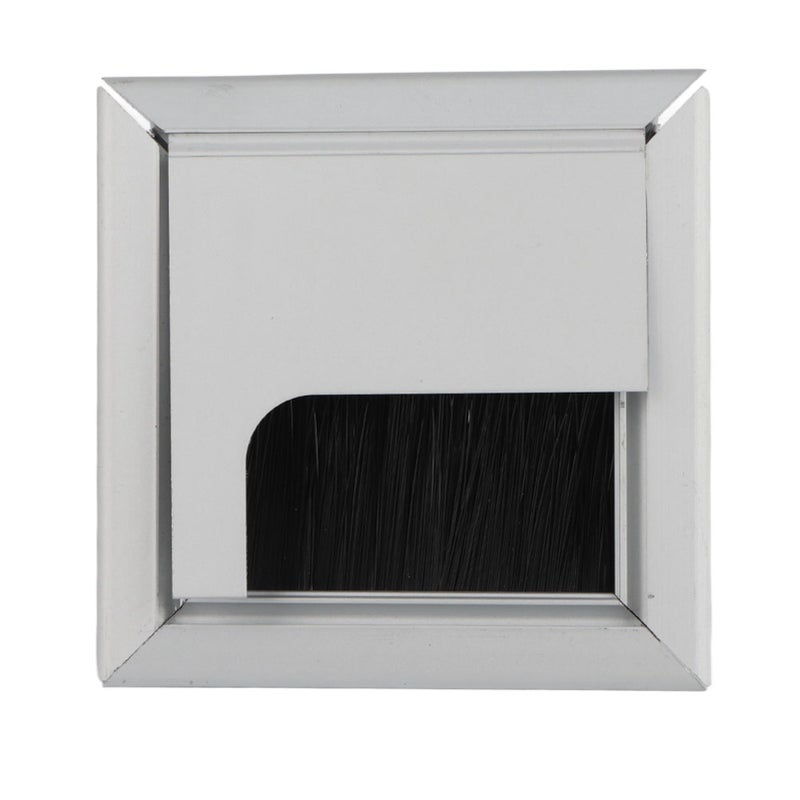 Square Aluminium Desk Computer Wire Cable Tidy Outlet Insert Hole Top Cover - Image 1