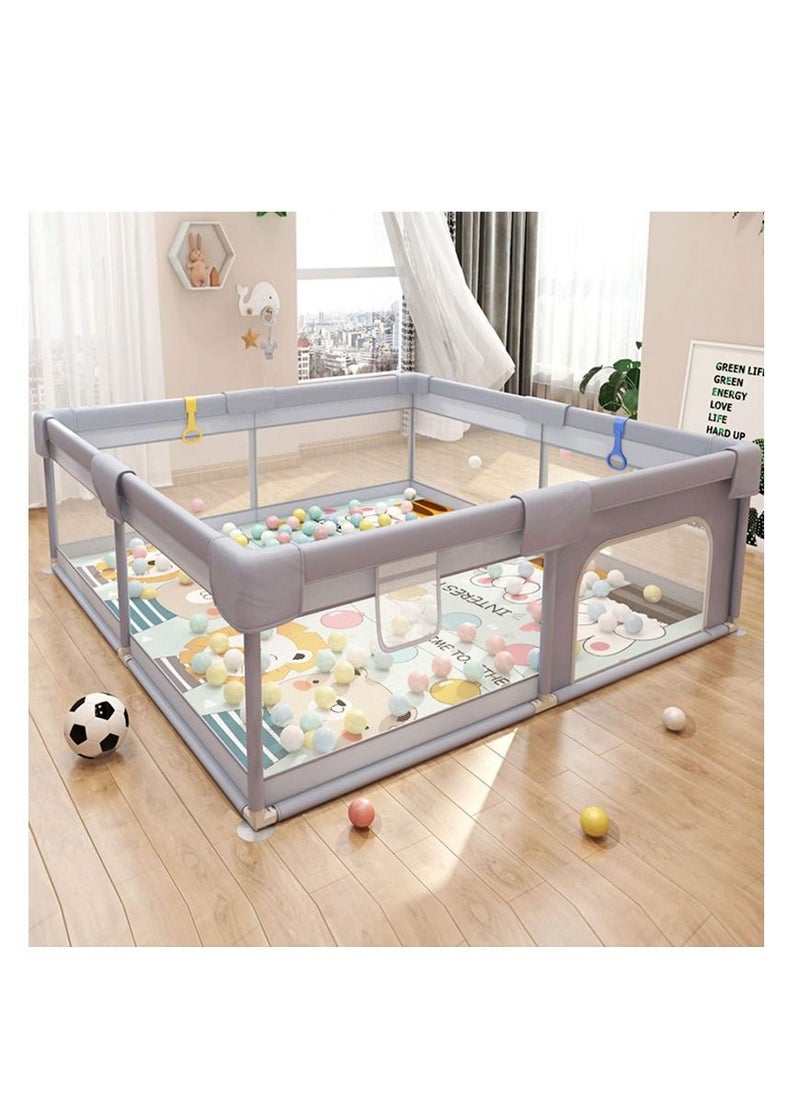 YelaJoy Baby Playpen Playpens for Babies Extra Large Infant Playard with Gates Babys Fence Indoor Outdoor Toddler Play Pen Activity Center Sturdy Safety Baby Play Yard，2m*2m  - Image 1