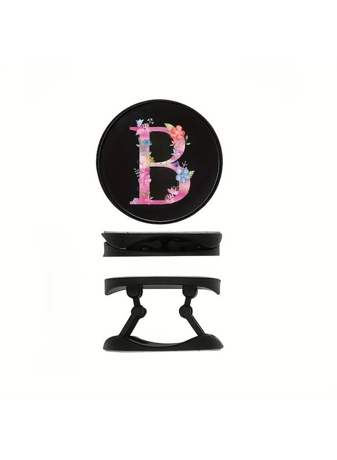 Black Folding Telescopic Mobile Phone Stand With Letter Design - Image 1