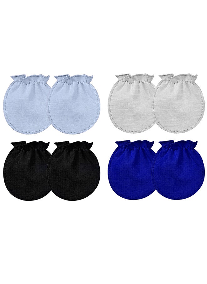 MARGOUN 4 Packs Newborn Baby Mittens Anti Scratch Baby Mittens No Scratch Mittens Baby Gloves for 0-6 Months Boys Girls Multicolour  - Image 2