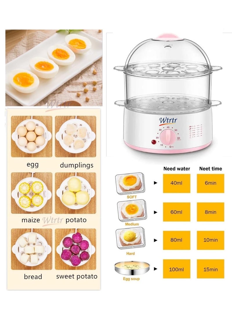 Wtrtr Wtrtr Timed Large Capacity Egg Boiler, 8 or 24 Egg Cooker Egg Steamer Maker, Multi Function Breakfast Machine  - Image 2