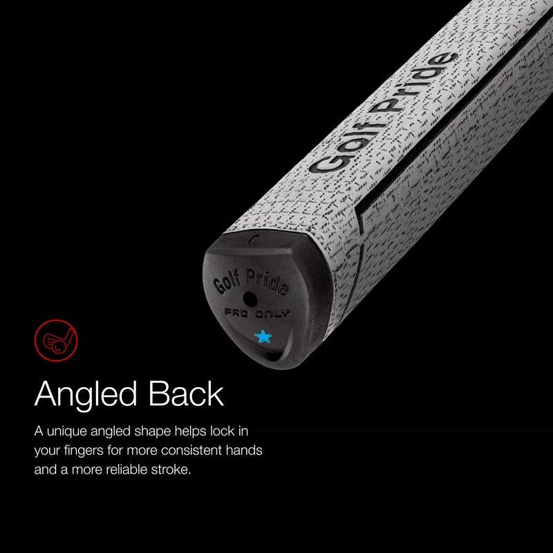 Golf Pride Pro Only Cord Golf Grip - Putter Grip with Rubber & Brushed Cotton Cord - Firm Feel for Maximum Feedback - Blue Star - Angled - Image 4