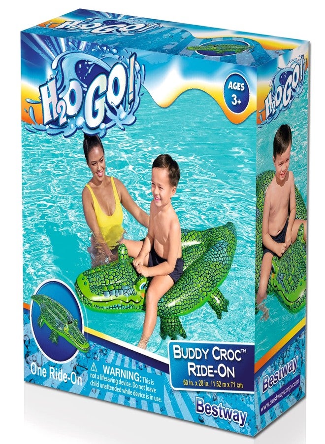 H2O Go أفضل طريقة H2OGO! زحليقة تمساح للأطفال 60" × 28" - Image 2