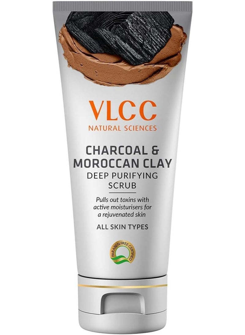 VLCC VL Charcoal Moroccan Clay Deep Purifying Scrub - Image 1