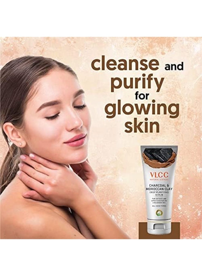 VLCC VL Charcoal Moroccan Clay Deep Purifying Scrub - Image 2
