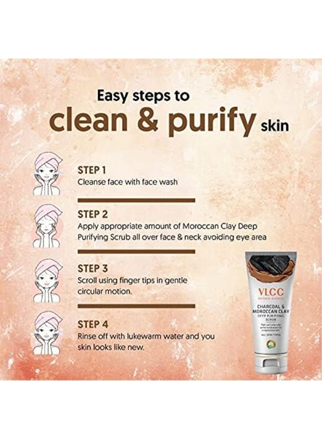 VLCC VL Charcoal Moroccan Clay Deep Purifying Scrub - Image 5