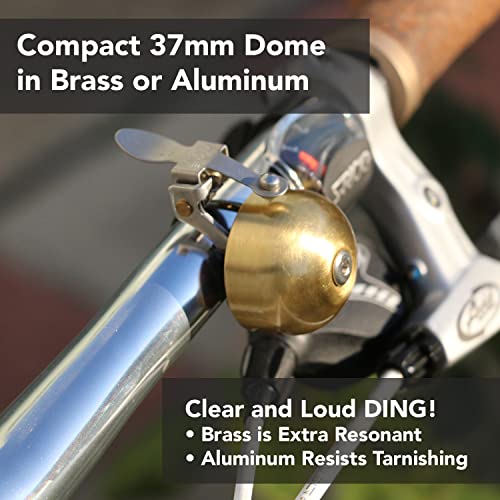 Crane Bike Bell E-Ne Bicycle Bell, Made in Japan for Road Bikes or Mountain Bikes, Fits All Handle Bar Sizes & Types (Polished Copper) - Image 4