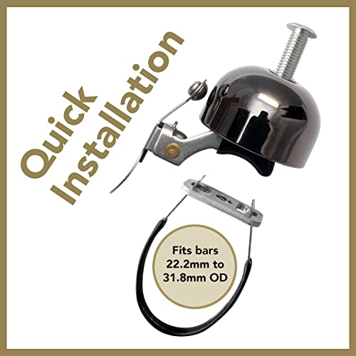 Crane Bike Bell E-Ne Bicycle Bell, Made in Japan for Road Bikes or Mountain Bikes, Fits All Handle Bar Sizes & Types (Polished Copper) - Image 3