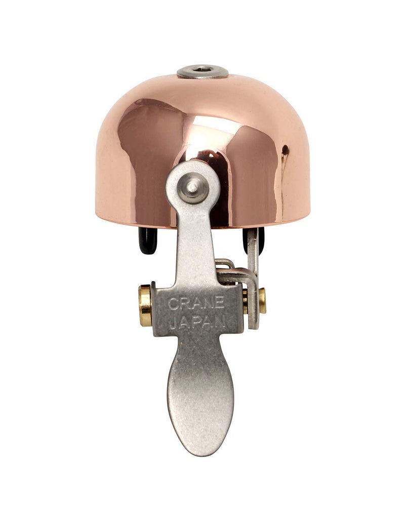 Crane Bike Bell E-Ne Bicycle Bell, Made in Japan for Road Bikes or Mountain Bikes, Fits All Handle Bar Sizes & Types (Polished Copper) - Image 2