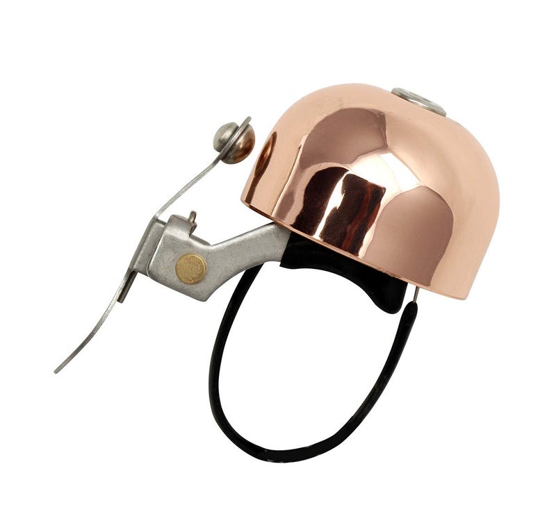 Crane Bike Bell E-Ne Bicycle Bell, Made in Japan for Road Bikes or Mountain Bikes, Fits All Handle Bar Sizes & Types (Polished Copper) - Image 1