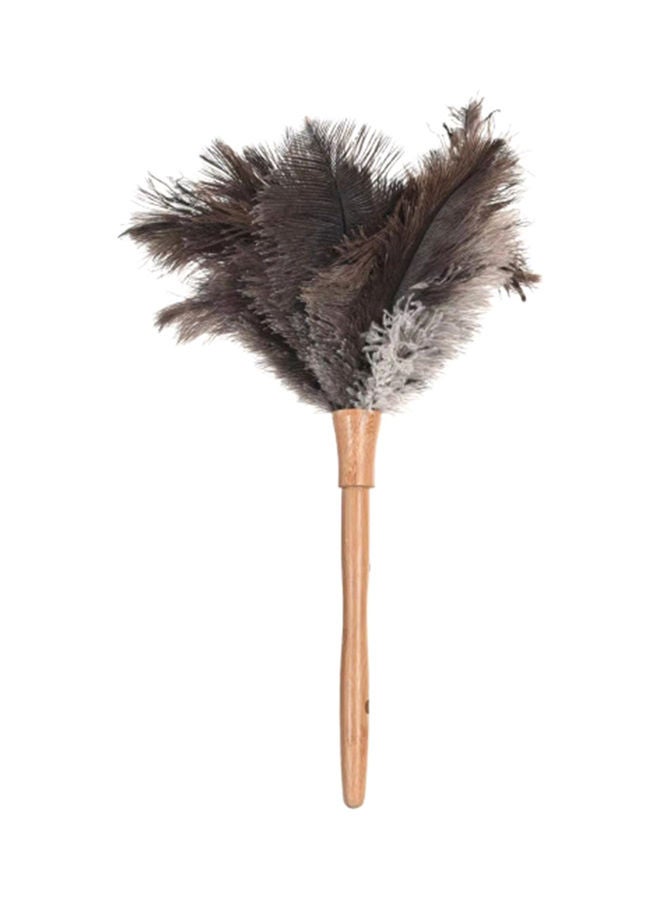 اليشمك منفضة غبار مصنوعة من ريش النعام الطبيعي بني - Image 1