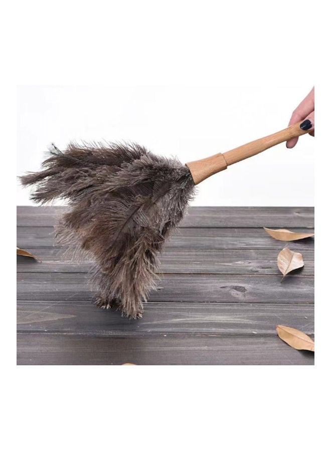 اليشمك منفضة غبار مصنوعة من ريش النعام الطبيعي بني - Image 3