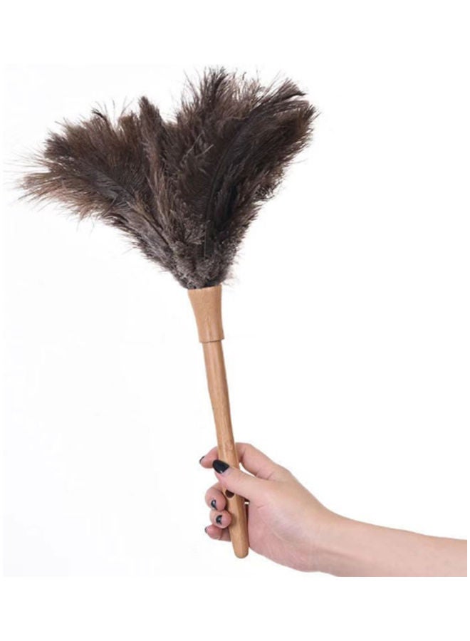 اليشمك منفضة غبار مصنوعة من ريش النعام الطبيعي بني - Image 4