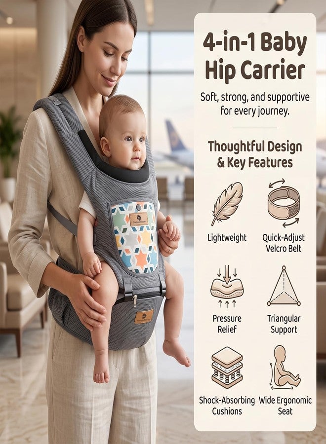 StarAndDaisy Baby Carrier for 0 to 3 Year with Soft Cushioned Hip Seat | Sling Baby Carrier with 2 Storage Pockets | | Soft Cushioned Baby Carry Bag for Newborn to Toddler - Image 2