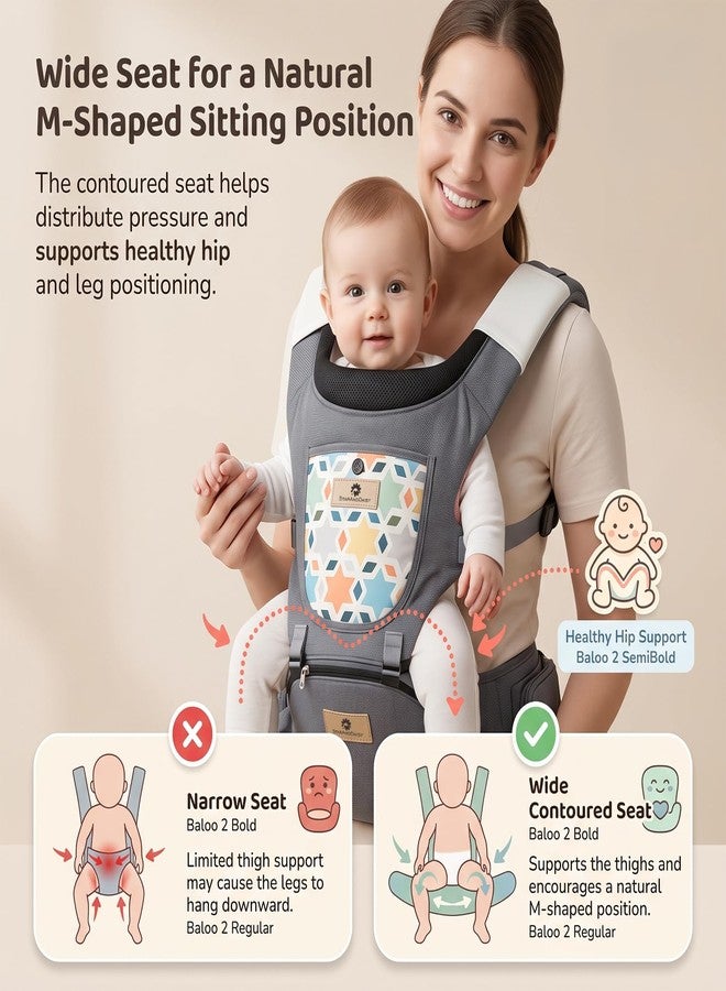 StarAndDaisy Baby Carrier for 0 to 3 Year with Soft Cushioned Hip Seat | Sling Baby Carrier with 2 Storage Pockets | | Soft Cushioned Baby Carry Bag for Newborn to Toddler - Image 5