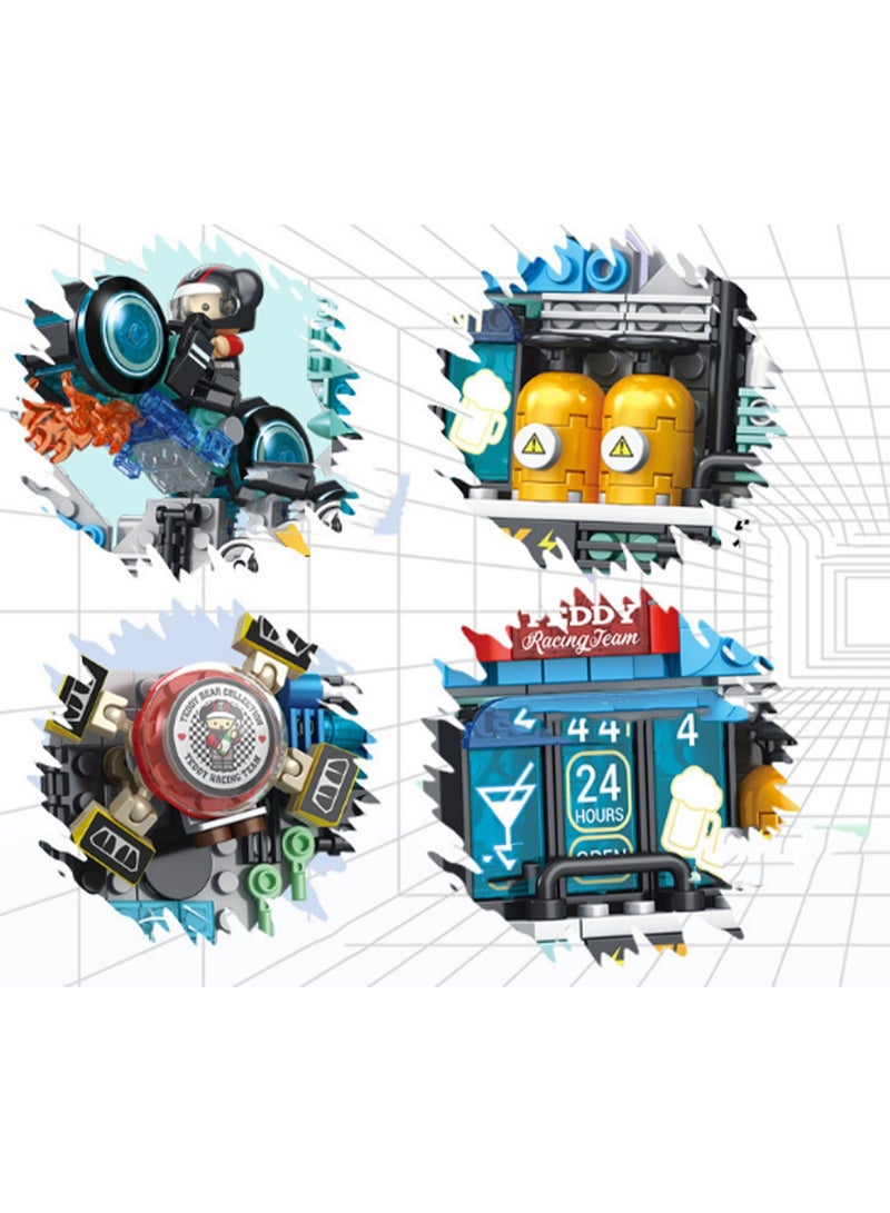 City Speed ​​​​458pcs 3d Painting Model Set Building Blocks Creative Diy Assembly Children'S Toys Home Decoration Ornaments - Image 3
