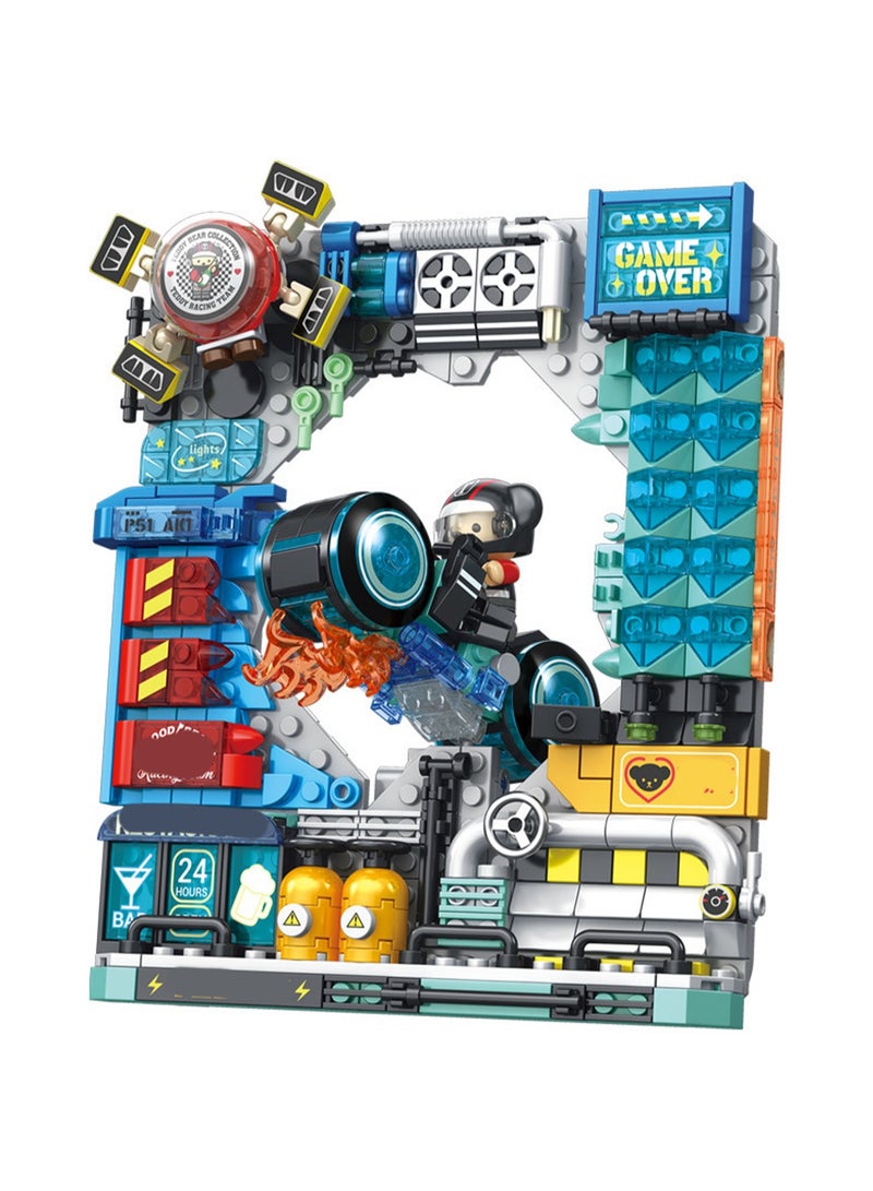 City Speed ​​​​458pcs 3d Painting Model Set Building Blocks Creative Diy Assembly Children'S Toys Home Decoration Ornaments - Image 1
