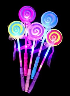 MAGIC VAULT Light up LED wand, 4 Pack Colorful Lollipop shape Toys Party favors Glow in the Dark fairy wand gift toys, 3 LED light mode best gift for birthday's, party's and events.  - Image 3