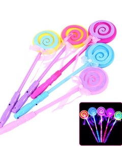 MAGIC VAULT Light up LED wand, 4 Pack Colorful Lollipop shape Toys Party favors Glow in the Dark fairy wand gift toys, 3 LED light mode best gift for birthday's, party's and events.  - Image 2