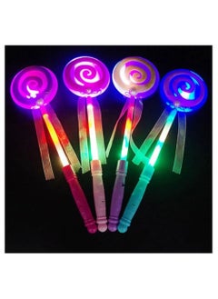 MAGIC VAULT Light up LED wand, 4 Pack Colorful Lollipop shape Toys Party favors Glow in the Dark fairy wand gift toys, 3 LED light mode best gift for birthday's, party's and events.  - Image 4
