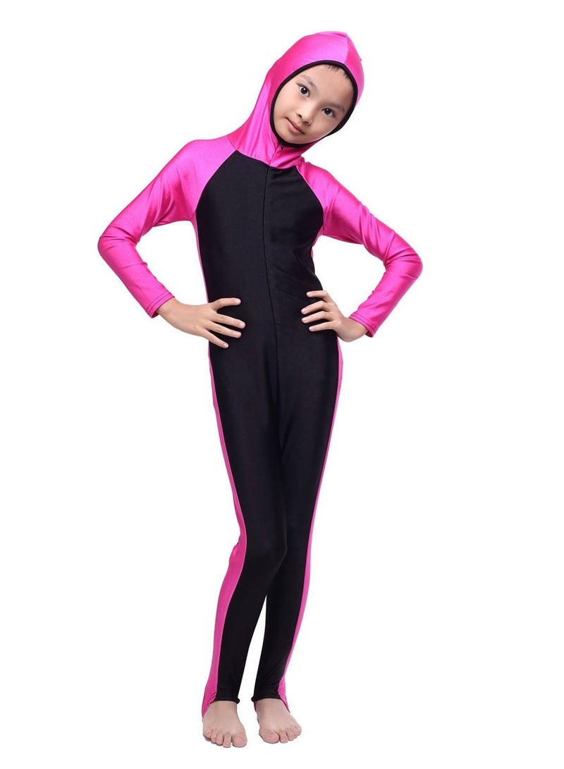Loquat Girls One-piece Swimwear Long Sleeve and Long Trousers - Image 1