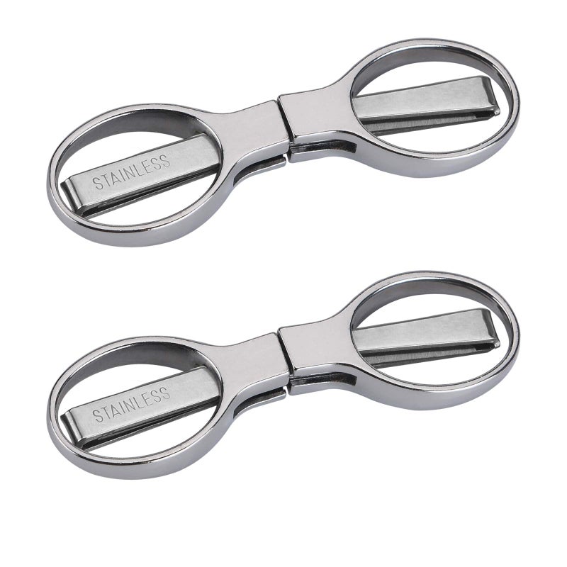 firiKer 2Pcs Folding Scissors,Portable Stainless Steel Telescopic Cutter, Safety Foldable Pocket Badge Small Scissors for Home, Office, Craft, Sewing, Nurse Accessories, Travel - Image 5