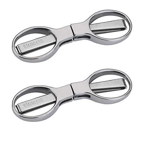 firiKer 2Pcs Folding Scissors,Portable Stainless Steel Telescopic Cutter, Safety Foldable Pocket Badge Small Scissors for Home, Office, Craft, Sewing, Nurse Accessories, Travel - Image 1