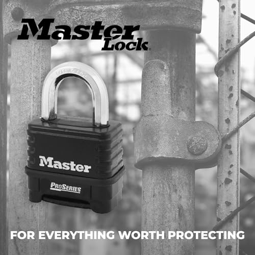 Master Lock قفل بادلوك تركيبي ماستر لوك-1178، سفلي، أسود/فضي - Image 4