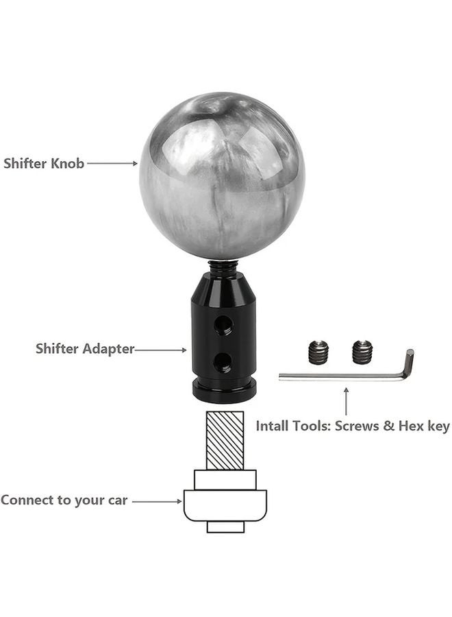 Universal Car Gear Shift Knob Adapter M12x1 25 Silvery Aluminum Alloy Thread Converter - Image 4