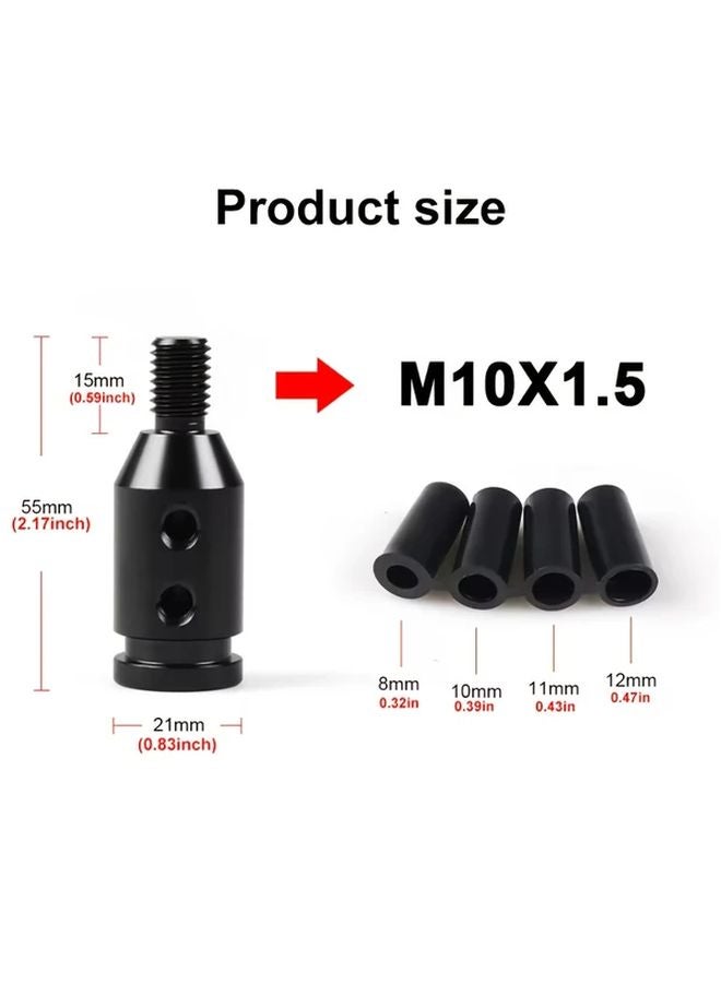 Universal Car Gear Shift Knob Adapter M12x1 25 Silvery Aluminum Alloy Thread Converter - Image 3