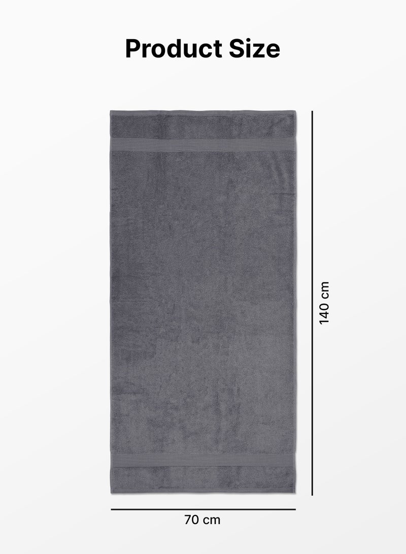 أميريكان لينين منشفة حمام ملمس ريش 550 جرام لكل متر مربع 100% قطن تيري 70x140 سم - ملمس فاخر فائق الامتصاص سريع الجفاف - Image 2