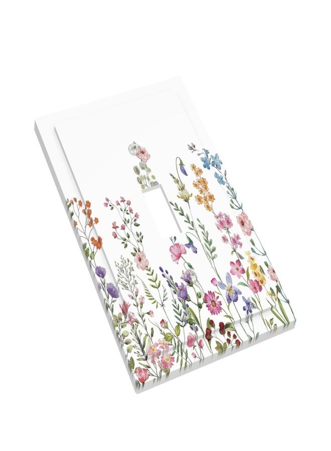 Yamxbfa Rustic Wild Floral Vintage Watercolor Flower Single Toggle Light Switch Plates Cover Decorative 1 Gang Wall Plate Electrica Faceplate for Bathroom Bedroom Decorate Accessories - Image 3