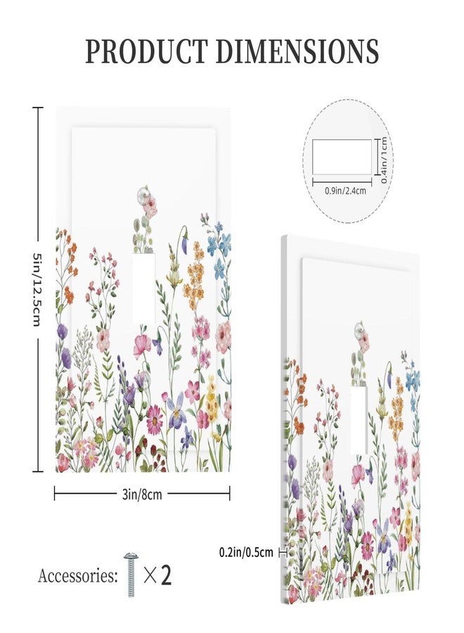 Yamxbfa Rustic Wild Floral Vintage Watercolor Flower Single Toggle Light Switch Plates Cover Decorative 1 Gang Wall Plate Electrica Faceplate for Bathroom Bedroom Decorate Accessories - Image 5