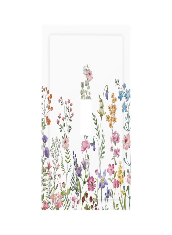 Yamxbfa Rustic Wild Floral Vintage Watercolor Flower Single Toggle Light Switch Plates Cover Decorative 1 Gang Wall Plate Electrica Faceplate for Bathroom Bedroom Decorate Accessories - Image 2