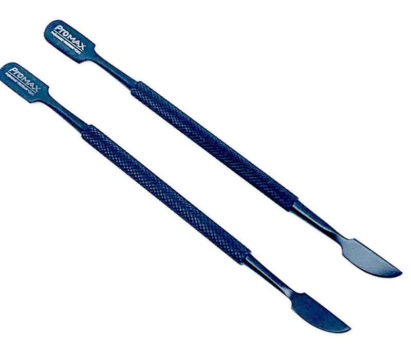 ProMax Cuticle Pusher and Cutter  Double Ended 100 Stainless Steel Cuticle Remover Trimmer And CutterManicure and Pedicure Toolfor Fingernails and Toenails4510062P2BM Black Matte Pack Of 2