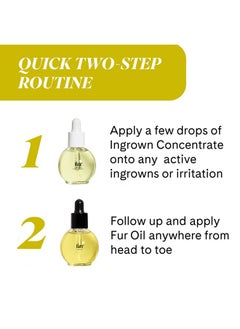 Fur Fur Ingrown Hair Care Duo: Two-Step Preventative Treatment - Combines Oil and Concentrate - 0.5 FL oz each  - Image 3