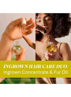 Fur Fur Ingrown Hair Care Duo: Two-Step Preventative Treatment - Combines Oil and Concentrate - 0.5 FL oz each  - Image 2