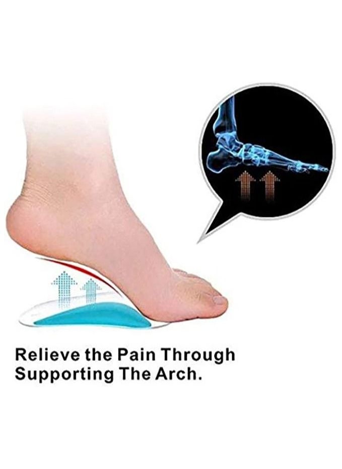 1 Pair Flat Foot Arch Orthotic Support Shoe Insole Silicone Pads Cushion Insert Size L