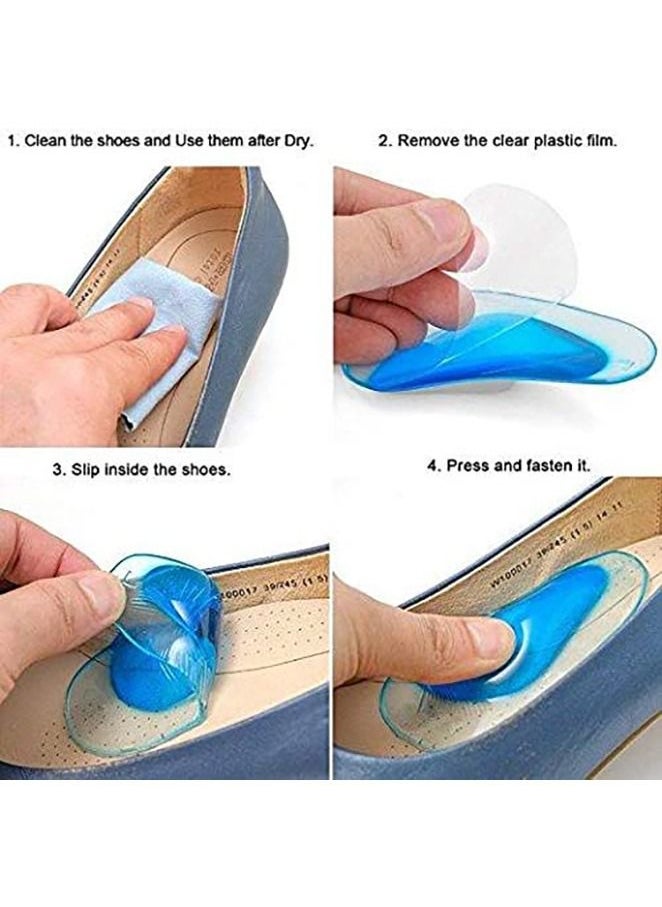 1 Pair Flat Foot Arch Orthotic Support Shoe Insole Silicone Pads Cushion Insert Size L