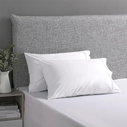 AVI Pure Cotton 144 TC Solid Pillow Cover, Set of 2 Pillow Covers, California King Size Pillowcase, Pillow Covers with Envelope Closure, (20x36 inch, White) - Image 1