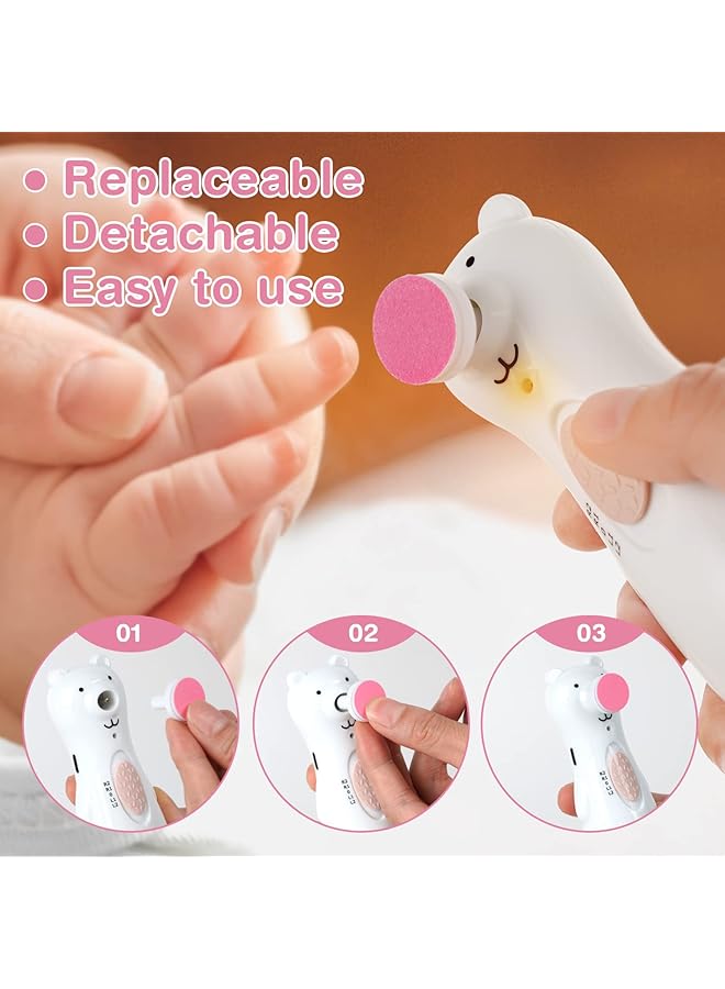 haakaa Electric Nail Trimmer Replacement Pads Baby Nail Trimmer Heads For Standard Baby Nail File Suitable For 0 3Months - Image 2